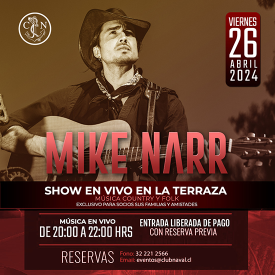 Mike Narr - Show en vivo en la Terraza Viernes 26