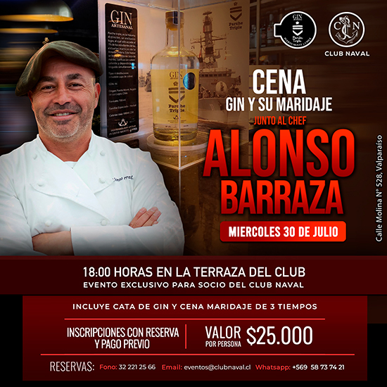 Cena Junto al Chef Alonso Barraza