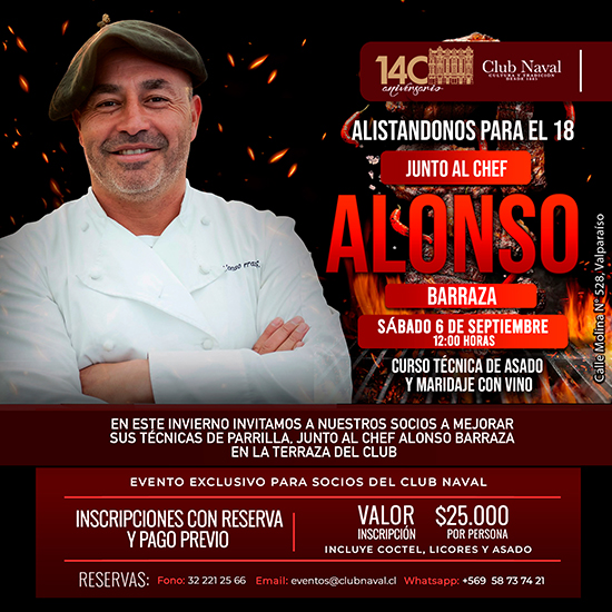 Chef Alonso Barraza - Sábado 6 de Septiembre