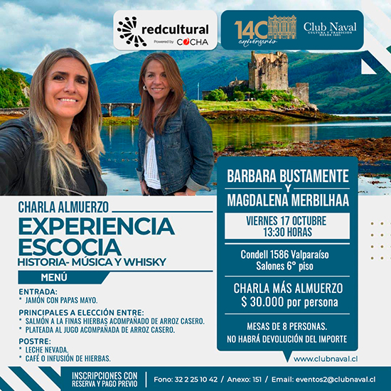Menú Charla Almuerzo