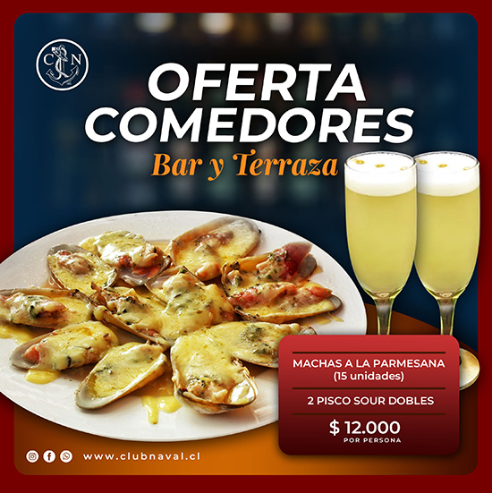 Oferta Comedores - Machas a la Parmesana